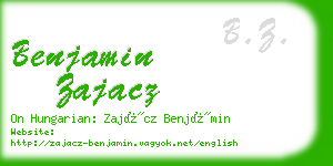 benjamin zajacz business card